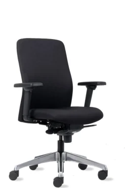 euroseats Bureaustoel Stof Zwart 495 x 1100 mm