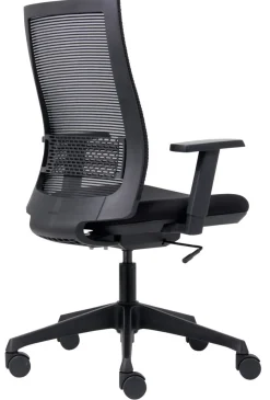 euroseats Canillo Bureaustoel Synchroonmechanisme Stof, mesh 3D armleuning In hoogte verstelbare zitting Zwart 100 kg