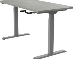 euroseats Crank Zit-sta-bureau Rechthoekig Oxyd Beton T-Voet 1.400 (B) x 800 (D) x 1.190 (H) mm Metaal