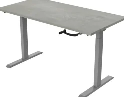 euroseats Crank Zit-sta-bureau Rechthoekig Oxyd Beton T-Voet 1.200 (B) x 800 (D) x 1.190 (H) mm Metaal