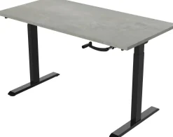 euroseats Crank Zit-sta-bureau Rechthoekig Oxyd Beton T-Voet 1.200 (B) x 800 (D) x 1.190 (H) mm Metaal