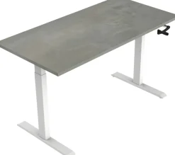 euroseats Crank Zit-sta-bureau Rechthoekig Oxyd Beton T-Voet 1.800 (B) x 800 (D) x 1.190 (H) mm Metaal