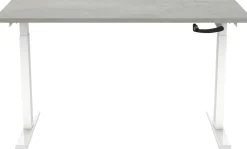 euroseats Crank Zit-sta-bureau Rechthoekig Oxyd Beton T-Voet 1.400 (B) x 800 (D) x 1.190 (H) mm Metaal