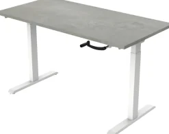 euroseats Crank Zit-sta-bureau Rechthoekig Oxyd Beton T-Voet 1.400 (B) x 800 (D) x 1.190 (H) mm Metaal