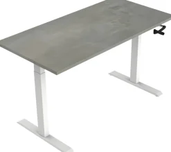 euroseats Crank Zit-sta-bureau Rechthoekig Oxyd Beton T-Voet 1.400 (B) x 800 (D) x 1.190 (H) mm Metaal