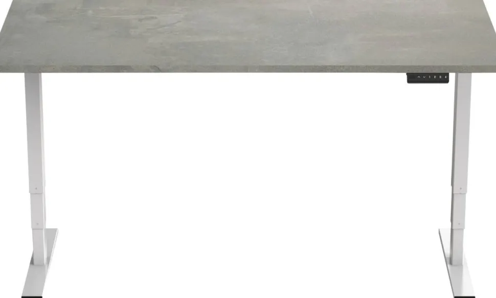 euroseats Economy Zit-sta-bureau Rechthoekig Oxyd Beton T-Voet 1.400 (B) x 800 (D) x 1.275 (H) mm Metaal