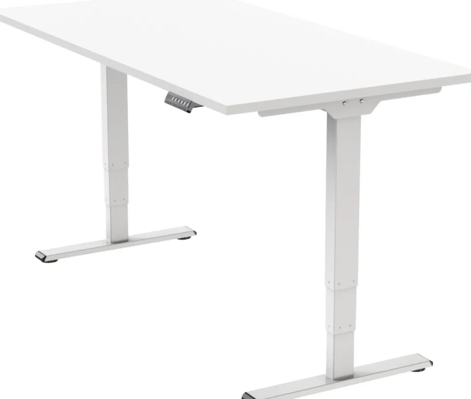 euroseats Economy Zit-sta-bureau Rechthoekig T-Voet 1.600 (B) x 800 (D) x 1.275 (H) mm Metaal