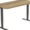 euroseats Economy Zit-sta-bureau Rechthoekig Naturel Eiken T-Voet 1.600 (B) x 800 (D) x 1.275 (H) mm Metaal