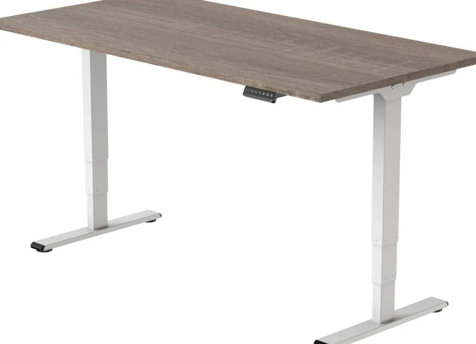 euroseats Economy Zit-sta-bureau Rechthoekig Robson Eiken T-Voet 1.600 (B) x 800 (D) x 1.275 (H) mm Metaal