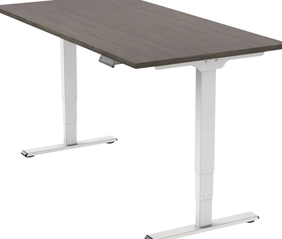 euroseats Economy Zit-sta-bureau Rechthoekig Logan Eiken T-Voet 1.600 (B) x 800 (D) x 1.275 (H) mm Metaal