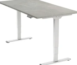 euroseats Economy Zit-sta-bureau Rechthoekig Oxyd Beton T-Voet 1.600 (B) x 800 (D) x 1.275 (H) mm Metaal