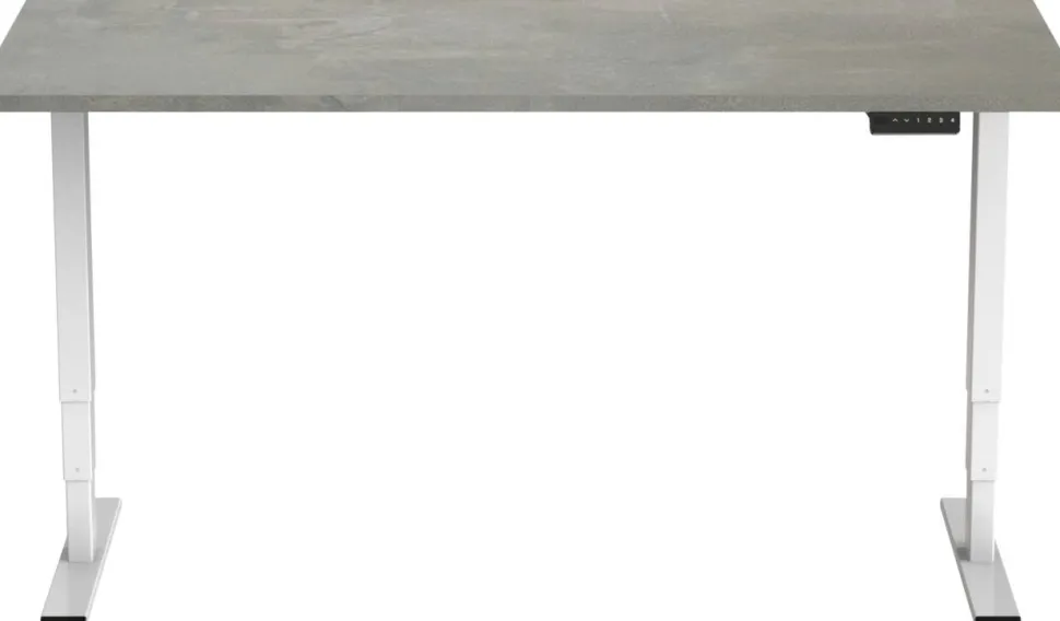 euroseats Economy Zit-sta-bureau Rechthoekig Oxyd Beton T-Voet 1.600 (B) x 800 (D) x 1.275 (H) mm Metaal