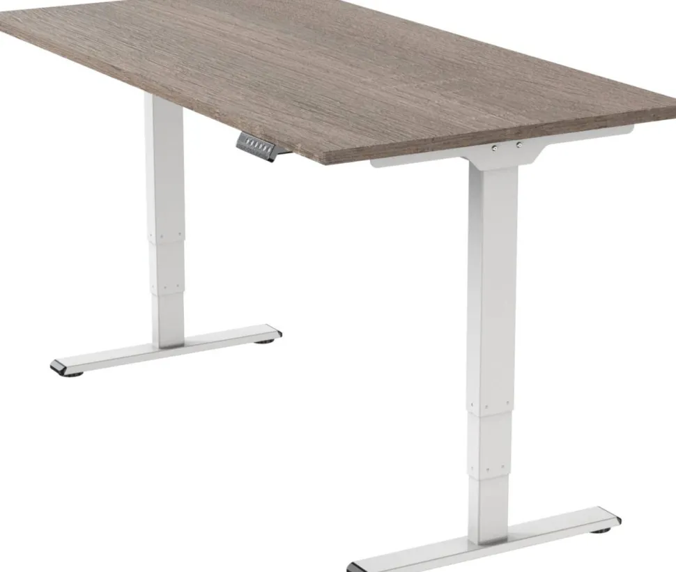 euroseats Economy Zit-sta-bureau Rechthoekig Robson Eiken T-Voet 1.400 (B) x 800 (D) x 1.275 (H) mm Metaal