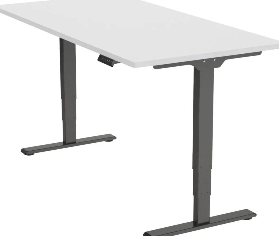 euroseats Economy Zit-sta-bureau Rechthoekig T-Voet 1.600 (B) x 800 (D) x 1.275 (H) mm Metaal
