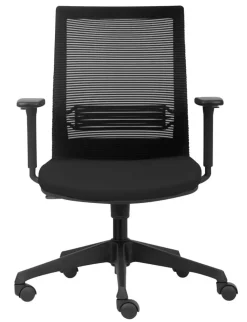 euroseats Evora Bureaustoel Basis mechanisme Stof In hoogte verstelbare armleuning In hoogte verstelbare zitting Zwart 80 kg 660 x 690 x 1.060 mm