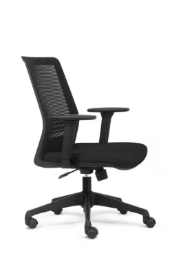 euroseats Evora Bureaustoel Basis mechanisme Stof In hoogte verstelbare armleuning In hoogte verstelbare zitting Zwart 80 kg 660 x 690 x 1.060 mm