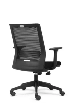 euroseats Evora Bureaustoel Basis mechanisme Stof In hoogte verstelbare armleuning In hoogte verstelbare zitting Zwart 80 kg 660 x 690 x 1.060 mm