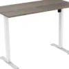 euroseats 1-Motor Zit-sta-bureau Rechthoekig Logan Eiken T-Voet 1.400 (B) x 800 (D) x 1.235 (H) mm Metaal