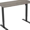 euroseats 1-Motor Zit-sta-bureau Rechthoekig Logan Eiken T-Voet 1.200 (B) x 800 (D) x 1.235 (H) mm Metaal