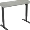 euroseats 1-Motor Zit-sta-bureau Rechthoekig Oxyd Beton T-Voet 1.600 (B) x 800 (D) x 1.235 (H) mm Metaal