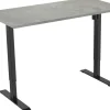 euroseats 1-Motor Zit-sta-bureau Rechthoekig Oxyd Beton T-Voet 1.200 (B) x 800 (D) x 1.235 (H) mm Metaal