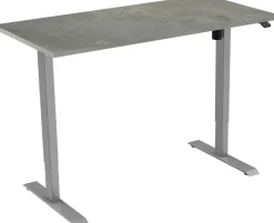 euroseats 1-Motor Zit-sta-bureau Rechthoekig Oxyd Beton T-Voet 1.400 (B) x 800 (D) x 1.235 (H) mm Metaal