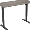 euroseats 1-Motor Zit-sta-bureau Rechthoekig Logan Eiken T-Voet 1.600 (B) x 800 (D) x 1.235 (H) mm Metaal