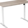euroseats 1-Motor Zit-sta-bureau Rechthoekig Robson Eiken T-Voet 1.600 (B) x 800 (D) x 1.235 (H) mm Metaal