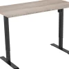 euroseats 1-Motor Zit-sta-bureau Rechthoekig Robson Eiken T-Voet 1.600 (B) x 800 (D) x 1.235 (H) mm Metaal