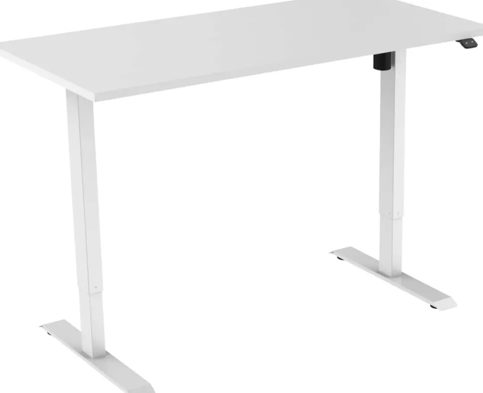 euroseats 1-Motor Zit-sta-bureau Rechthoekig T-Voet 1.400 (B) x 800 (D) x 1.235 (H) mm Metaal