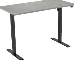 euroseats 1-Motor Zit-sta-bureau Rechthoekig Oxyd Beton T-Voet 1.400 (B) x 800 (D) x 1.235 (H) mm Metaal
