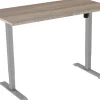 euroseats 1-Motor Zit-sta-bureau Rechthoekig Robson Eiken T-Voet 1.400 (B) x 800 (D) x 1.235 (H) mm Metaal