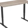 euroseats Zit-sta-bureau Rechthoekig Robson Eiken T-Voet 1.600 (B) x 800 (D) x 1.275 (H) mm Metaal