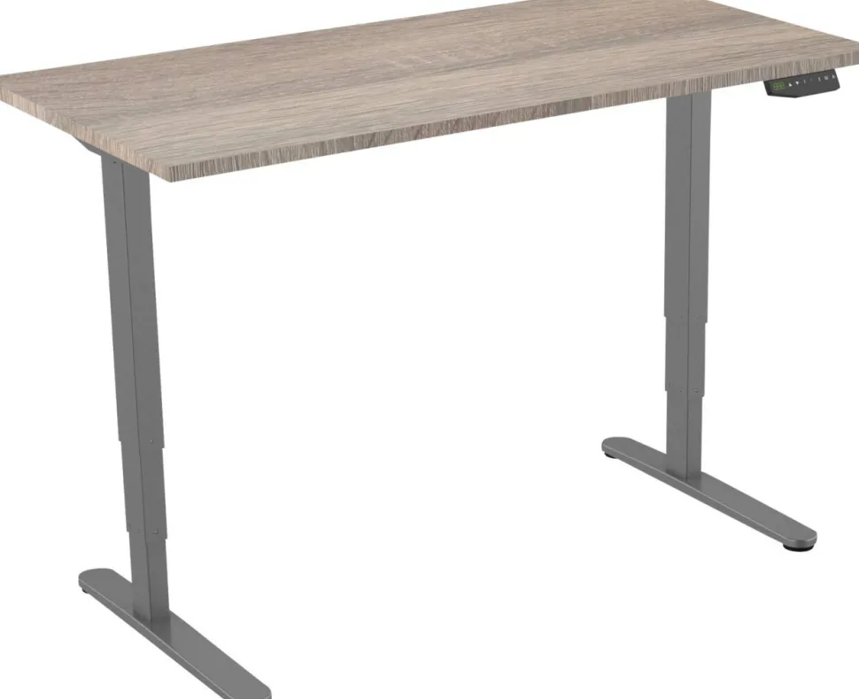 euroseats Zit-sta-bureau Rechthoekig Robson Eiken T-Voet 1.800 (B) x 800 (D) x 1.275 (H) mm Metaal