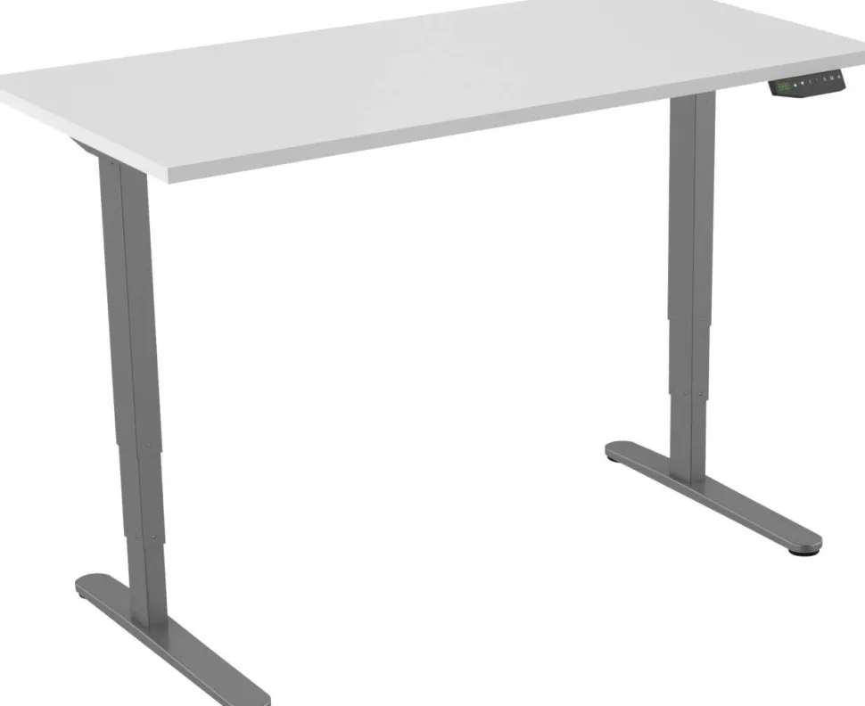 euroseats Zit-sta-bureau Rechthoekig T-Voet 1.800 (B) x 800 (D) x 1.275 (H) mm Metaal