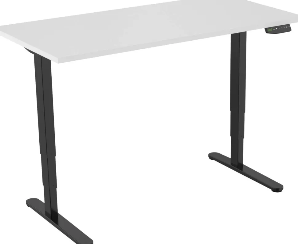 euroseats Zit-sta-bureau Rechthoekig T-Voet 1.600 (B) x 800 (D) x 1.275 (H) mm Metaal