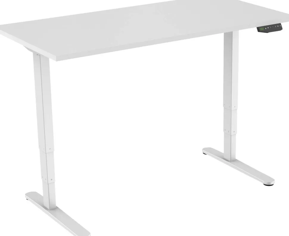 euroseats Zit-sta-bureau Rechthoekig T-Voet 1.600 (B) x 800 (D) x 1.275 (H) mm Metaal