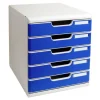 Exacompta MODULO Ladeblok Blauw, grijs 5 Lades 28,8 x 35 x 32 cm