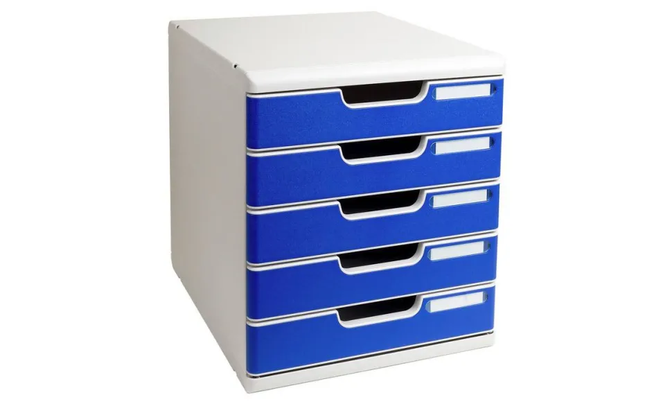 Exacompta MODULO Ladeblok Blauw, grijs 5 Lades 28,8 x 35 x 32 cm