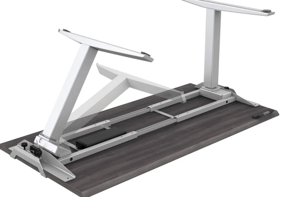 Fellowes Levado Elektrisch Hoogteverstelbaar Zit-sta-bureau Rechthoekig Eiken T-Voet 1.829 (B) x 698 (D) x 1.257 (H) mm Gemelamineerde spaanplaat, PVC (Polyvinylchloride), Staal