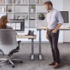 Fellowes Levado Elektrisch Hoogteverstelbaar Zit-sta-bureau Rechthoekig Ahorn T-Voet 1.829 (B) x 698 (D) x 1.257 (H) mm Gemelamineerde spaanplaat, PVC (Polyvinylchloride), Staal