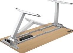Fellowes Levado Elektrisch Hoogteverstelbaar Zit-sta-bureau Rechthoekig Ahorn T-Voet 1.829 (B) x 698 (D) x 1.257 (H) mm Gemelamineerde spaanplaat, PVC (Polyvinylchloride), Staal