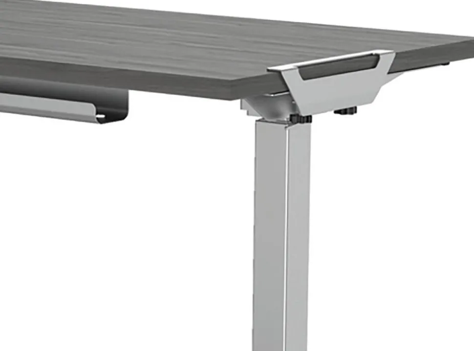 Fellowes Levado Elektrisch Hoogteverstelbaar Zit-sta-bureau Rechthoekig Eiken T-Voet 1.829 (B) x 698 (D) x 1.257 (H) mm Gemelamineerde spaanplaat, PVC (Polyvinylchloride), Staal