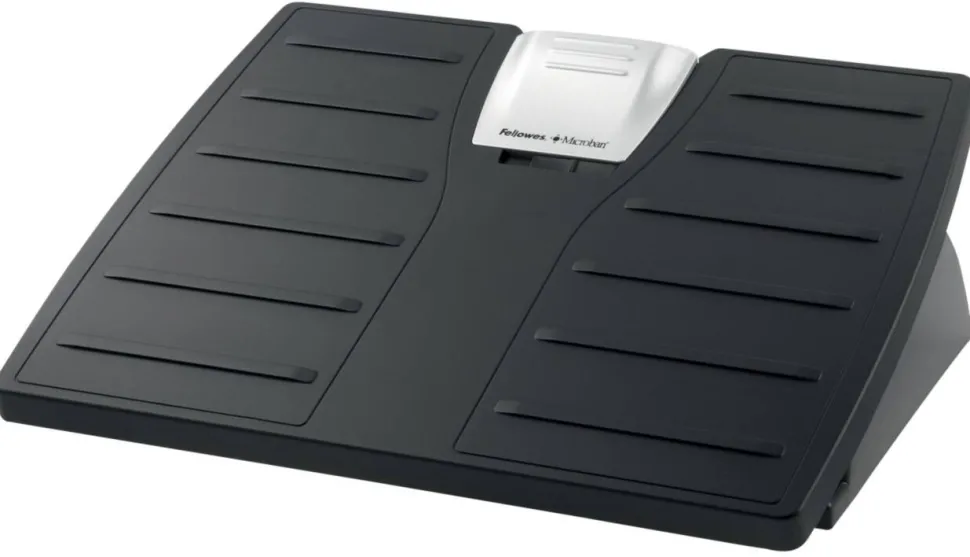 Fellowes Office Suites, Microban Verstelbare Voetensteun 444.5 x 333.4 x 111.1mm Zwart & Zilver