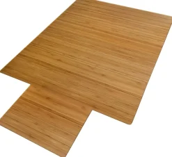 FLOORDIREKT PRO Stoelmat Bamboe, vilt Bruin 90 x 120 cm