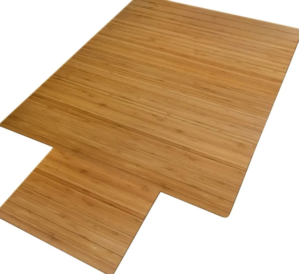 FLOORDIREKT PRO Stoelmat Bamboe, vilt Bruin 90 x 120 cm