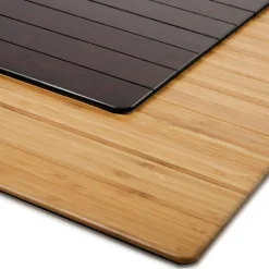 FLOORDIREKT PRO Stoelmat Bamboe, vilt Bruin 90 x 120 cm