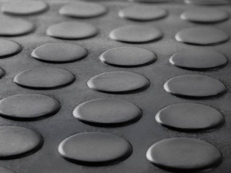 FLOORDIREKT STEP Coin Trapmat Rubber Zwart 25 x 75 cm