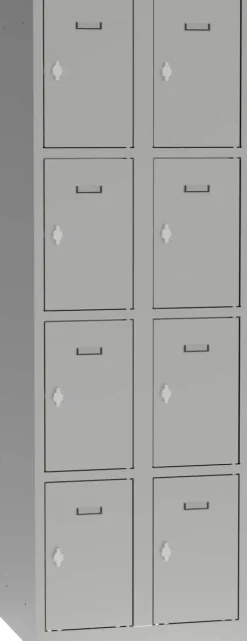 Garderobekast Metaal 8 deuren Hangslot 600 x 500 x 1.800 mm Grijs