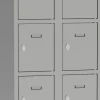 Garderobekast Metaal 10 deuren Hangslot 600 x 500 x 1.800 mm Grijs
